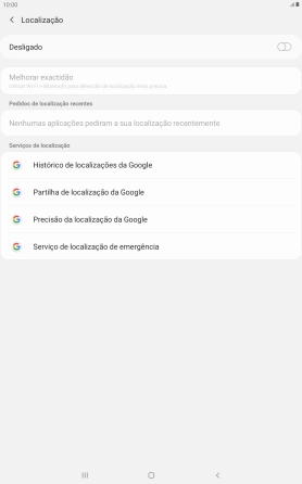 Prima o indicador para ativar ou desativar a função.