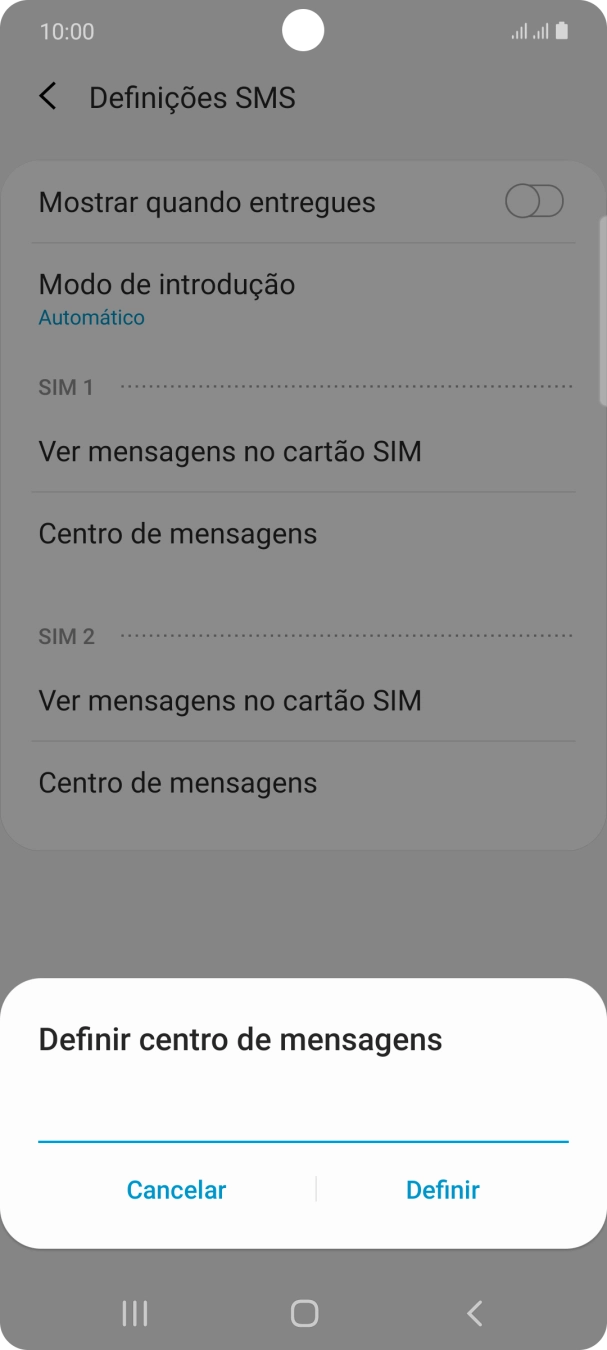 Introduza +351911616161 e prima Definir.