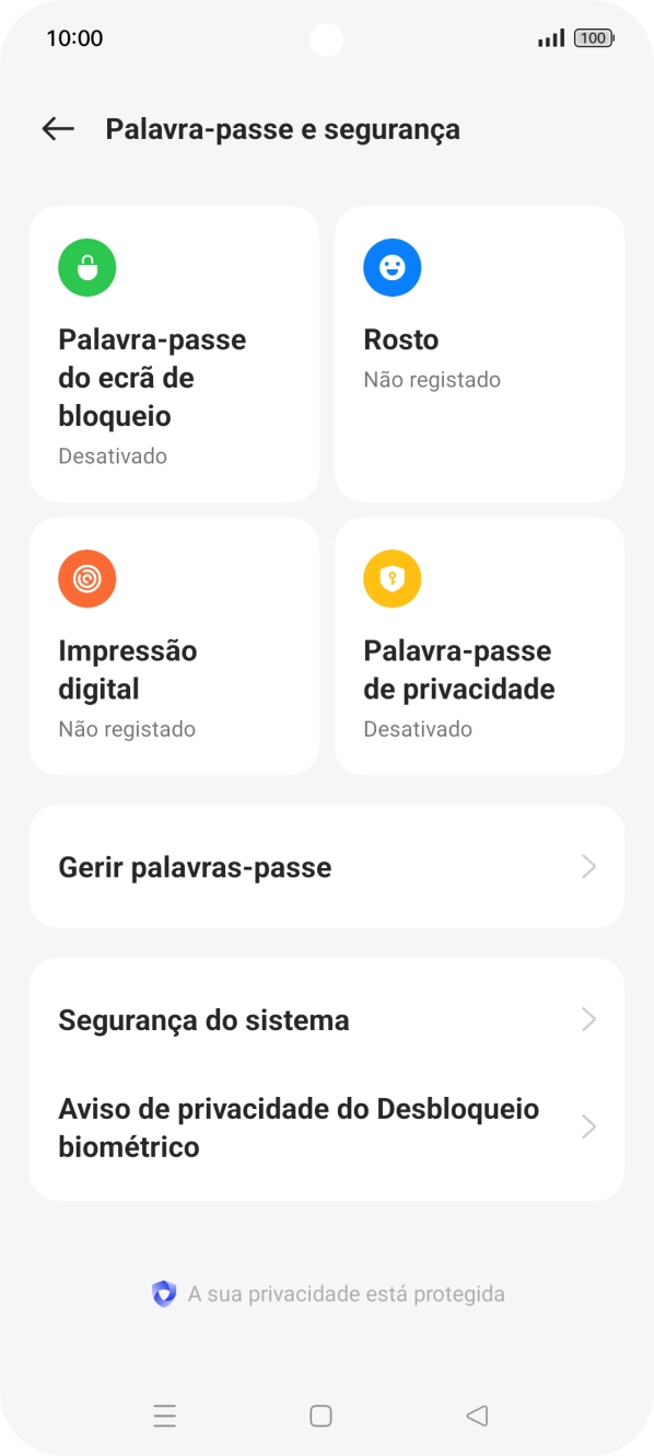 Prima Segurança do sistema.
