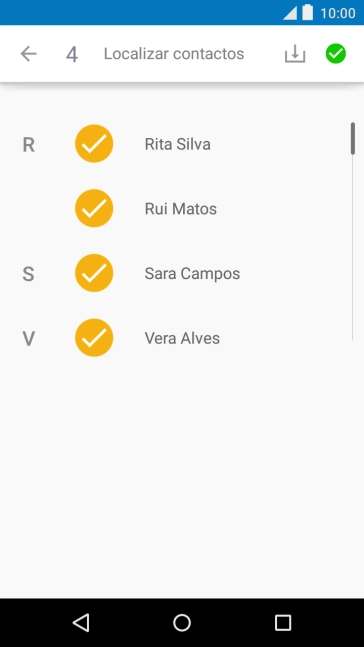 Prima o ícone para importar.