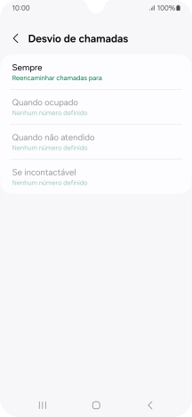Prima o tipo de desvio pretendido.