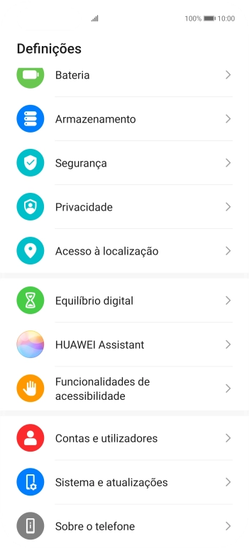 Prima Sobre o telefone.