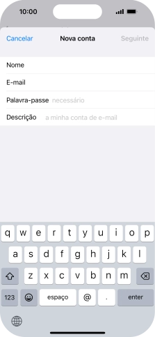Prima Palavra-passe e introduza a password da sua conta de e-mail.