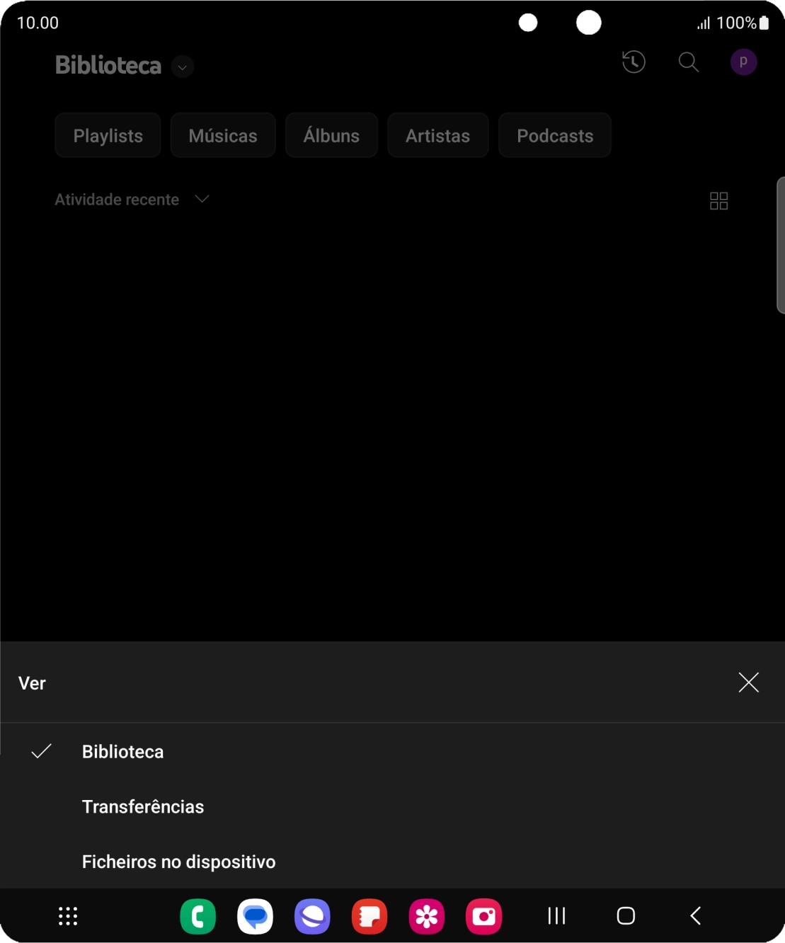 Prima a categoria pretendida e dirija-se ao ficheiro de música pretendido.