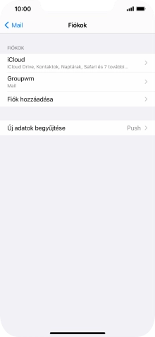 Kattints az imént létrehozott e-mail-fiók nevére.