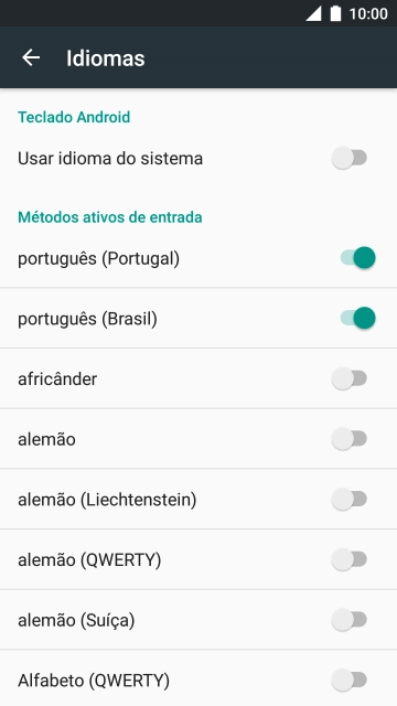 Prima a tecla de retrocesso.