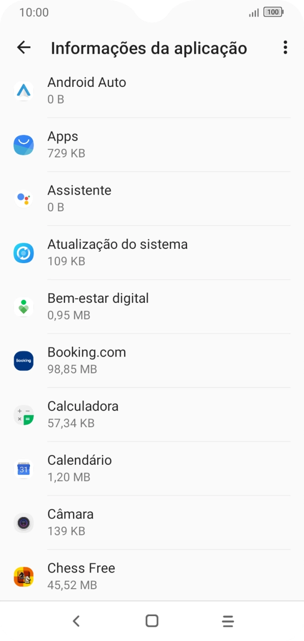 Prima a app pretendida.