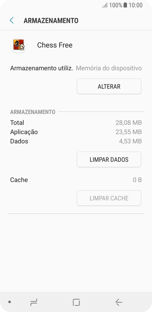 Prima a tecla de início para terminar e voltar ao ecrã inicial.