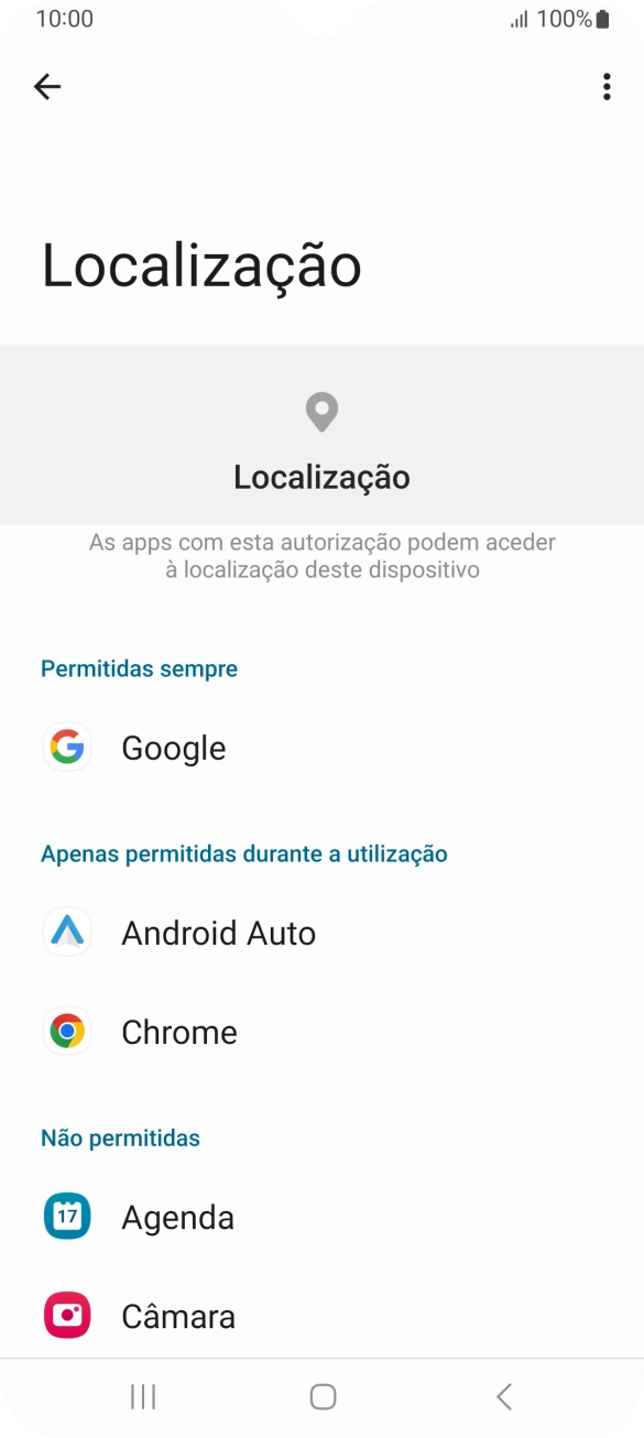 Prima a app pretendida.