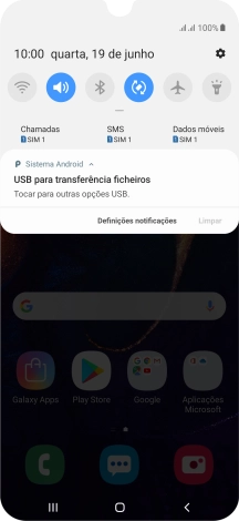 Prima Tocar para outras opções USB..