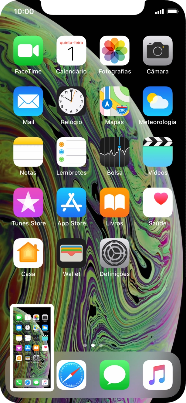 Para modificar a captura de ecrã prima a captura de ecrã e siga as indicações no ecrã para efetuar as modificações pretendidas.
