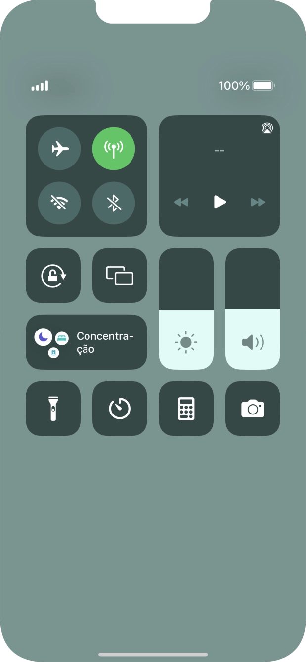 Prima o ícone de modo de voo para ativar ou desativar a função.