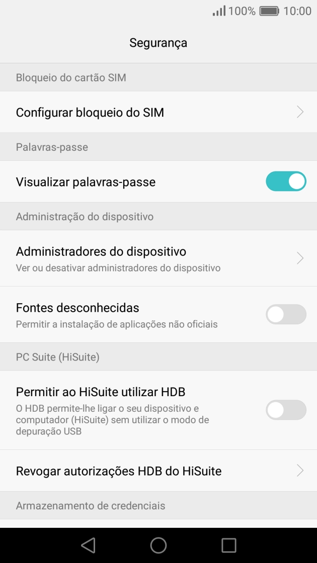 Prima Configurar bloqueio do SIM.
