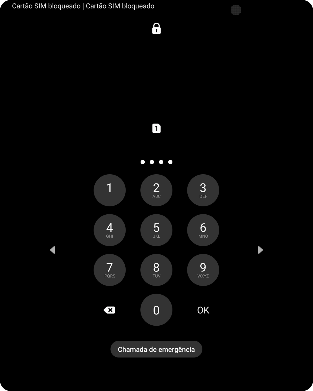 Se solicitado, deve introduzir o código PIN e premir OK.