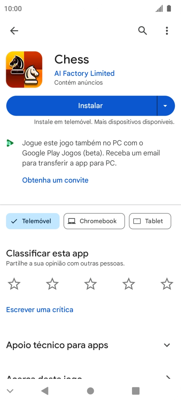 Prima a tecla de início para terminar e voltar ao ecrã inicial.