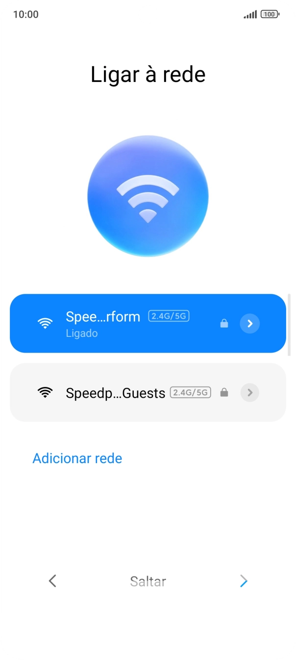 Prima a seta para a direita.