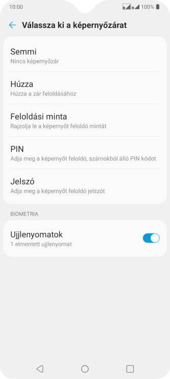Válaszd a Semmi lehetőséget.