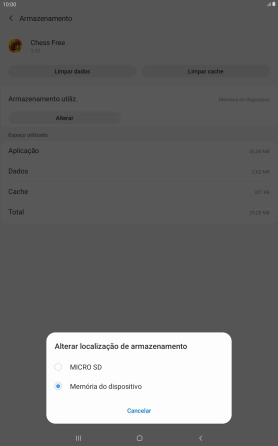 Prima o nome do cartão de memória.