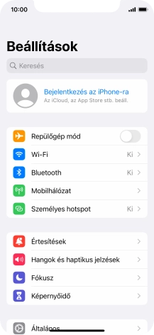 Válaszd a Bejelentkezés az iPhone-ra lehetőséget.