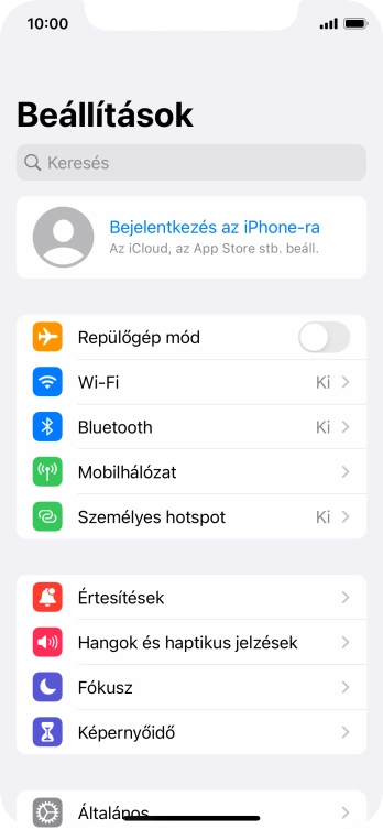 Válaszd a Bejelentkezés az iPhone-ra lehetőséget.