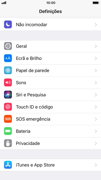 Prima Touch ID e código.