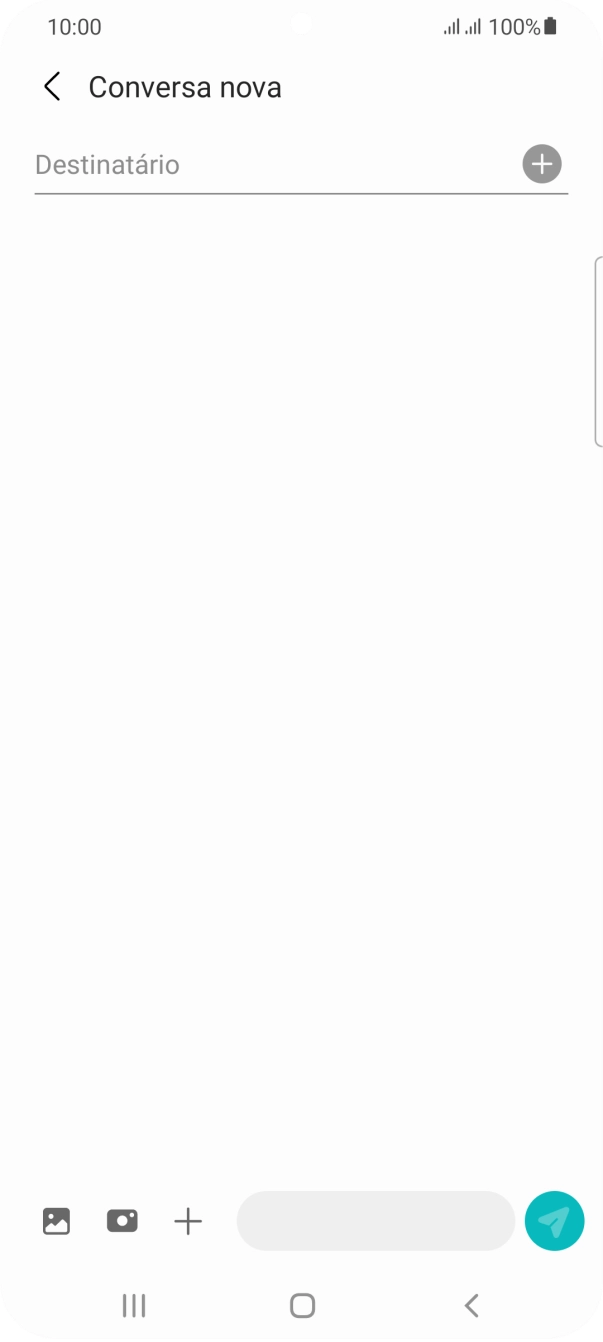 Prima a caixa de pesquisa e introduza as primeiras letras do nome do destinatário.