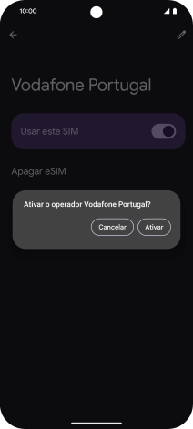 Se ativar a utilização do plano, deve premir Ativar.