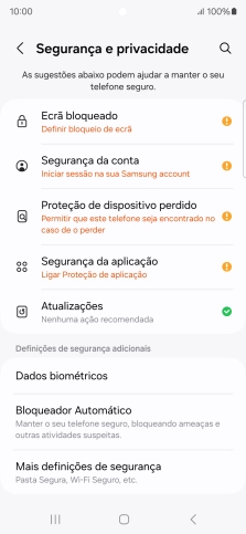 Prima Mais definições de segurança.