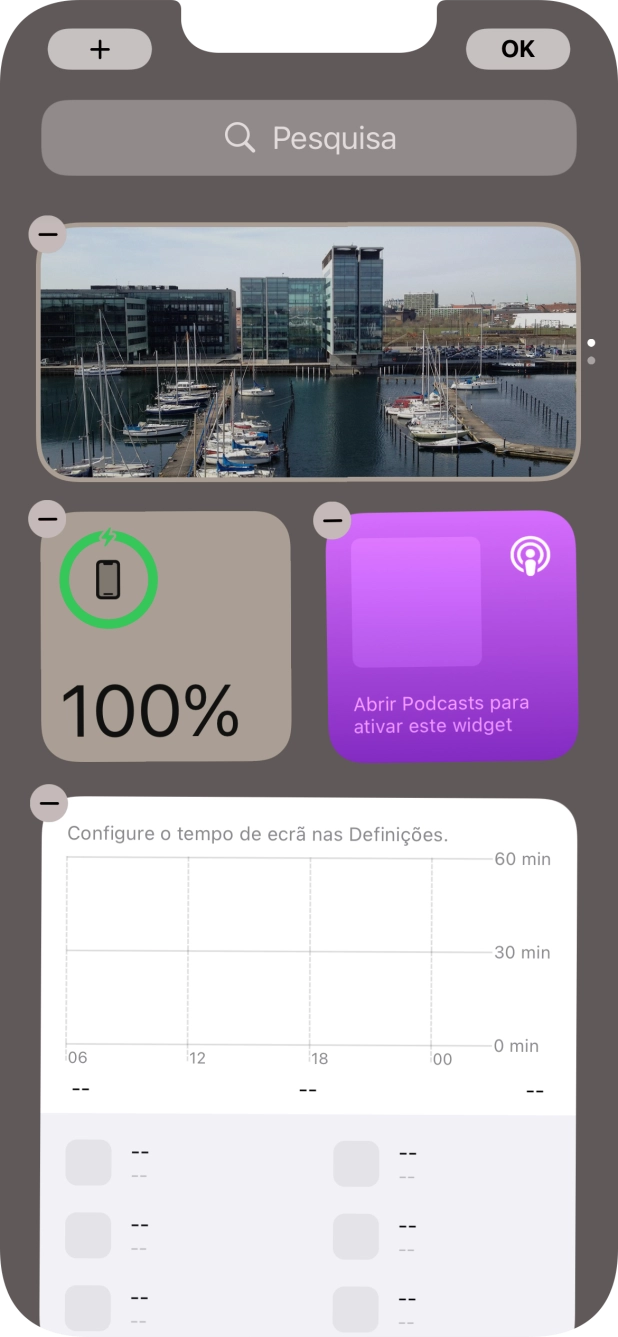 Prima o ícone para adicionar.