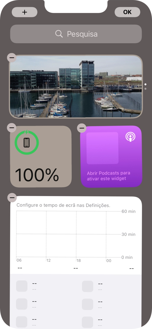 Prima o ícone para adicionar.