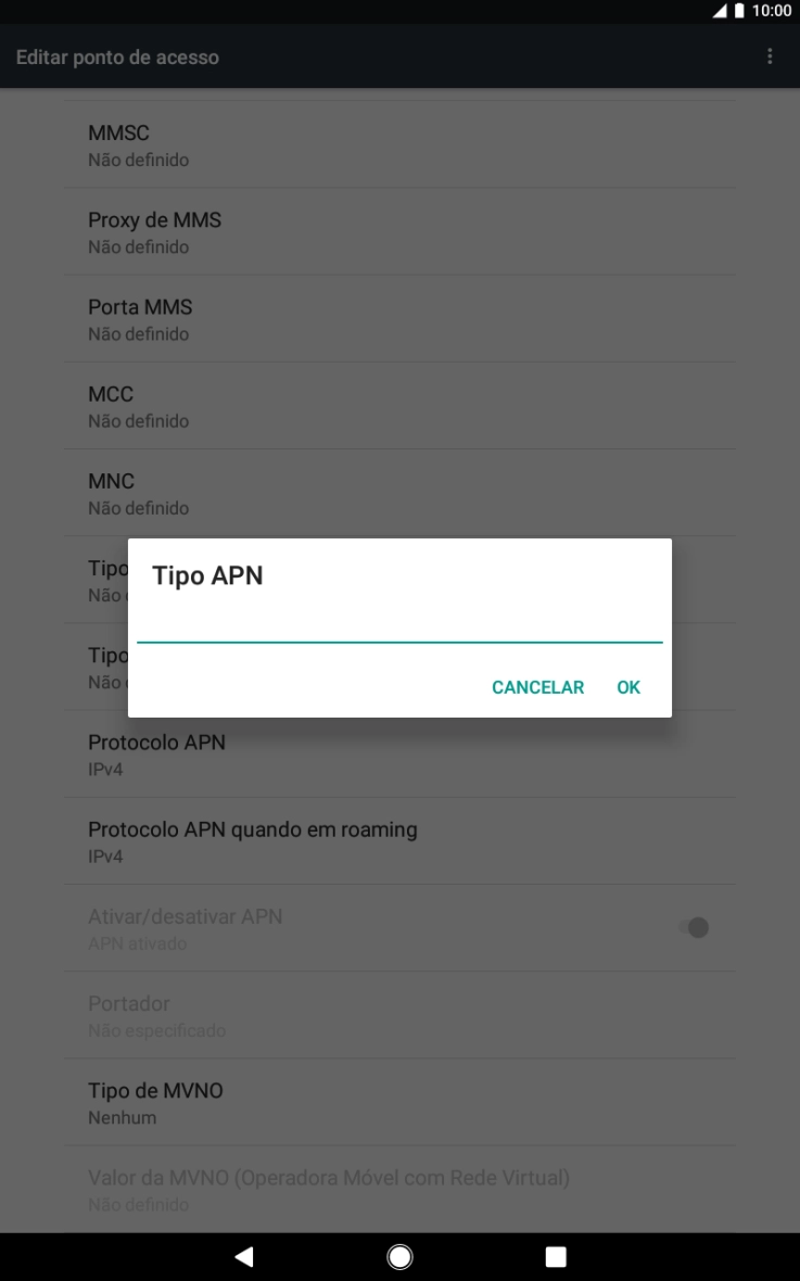Introduza mms e prima OK.