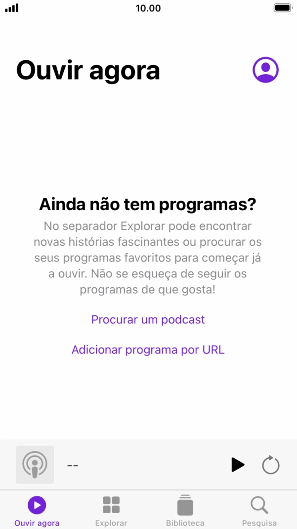 Prima a tecla de início para terminar e voltar ao ecrã inicial.