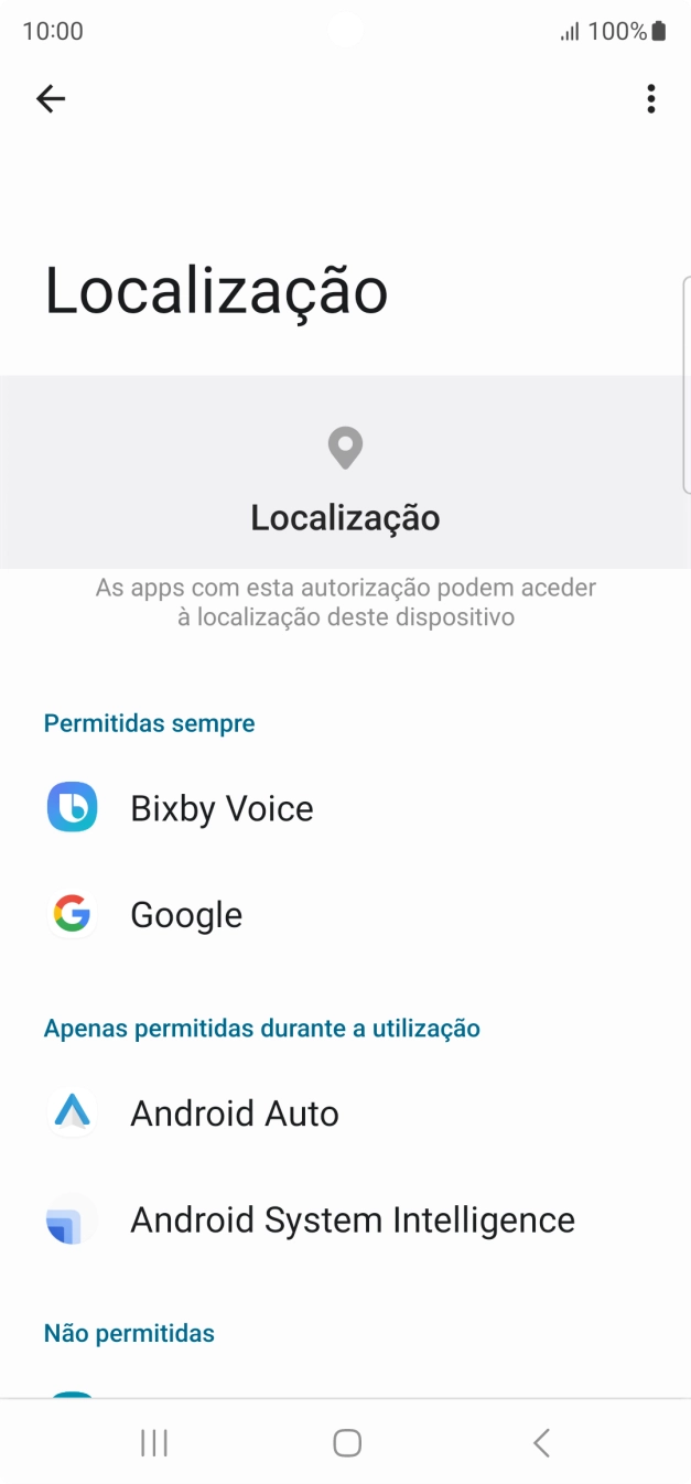 Prima a app pretendida.