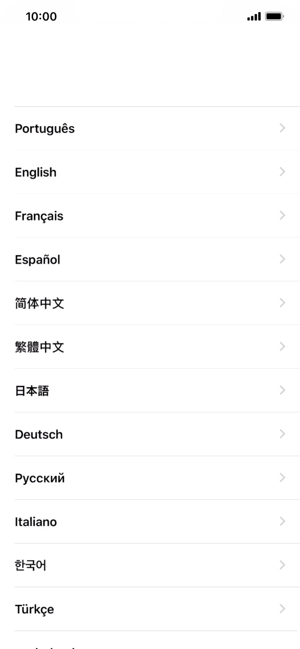 Prima o idioma pretendido.