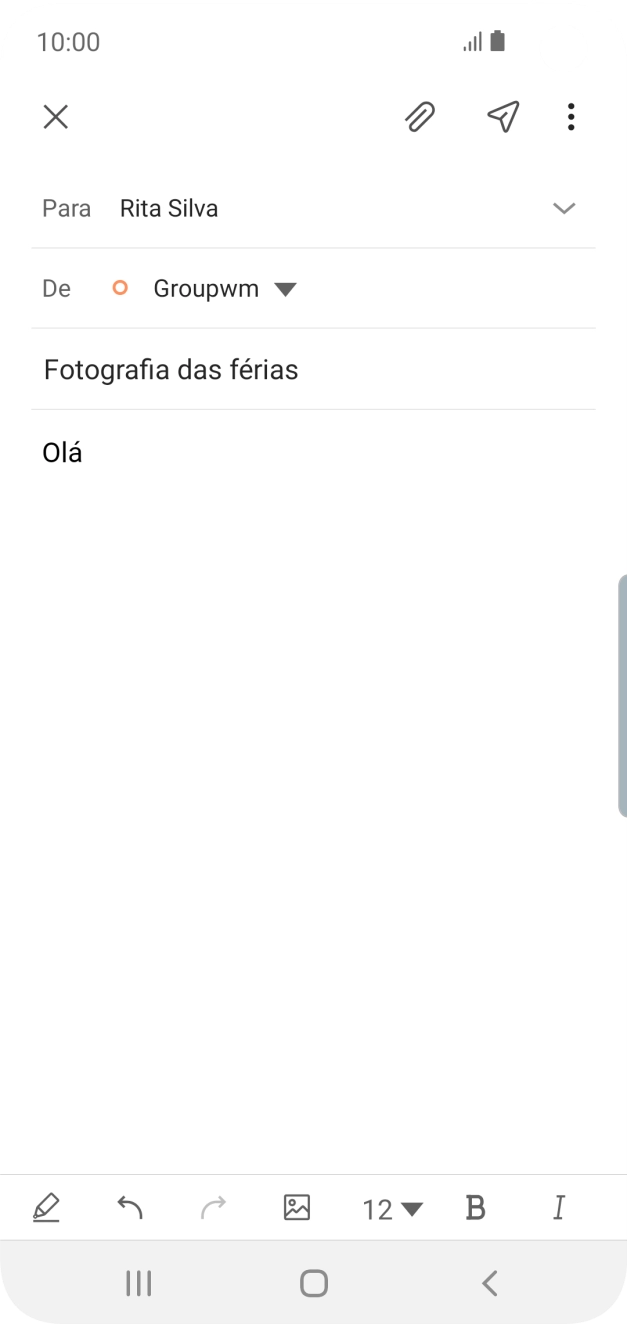 Prima o ícone de anexo.