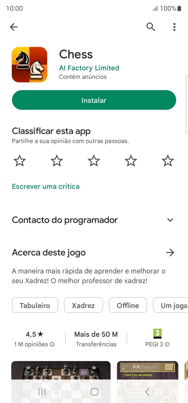 Prima a tecla de início para terminar e voltar ao ecrã inicial.