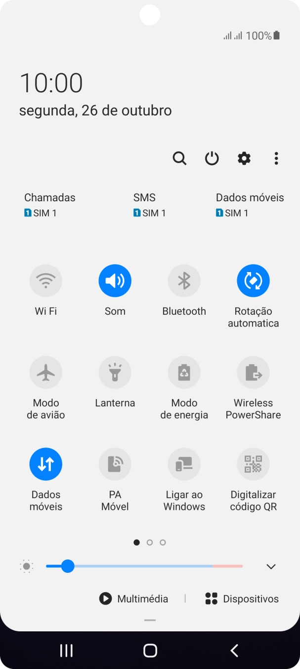 Prima o ícone de definições.