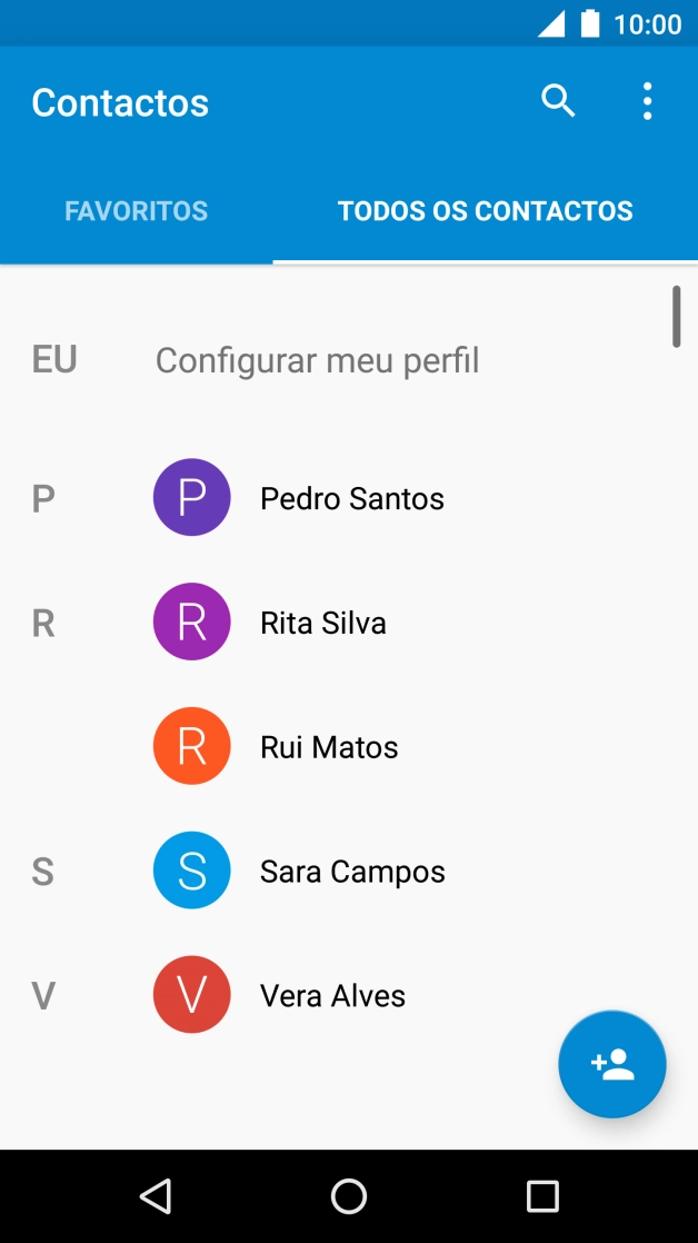 Prima o ícone de menu.