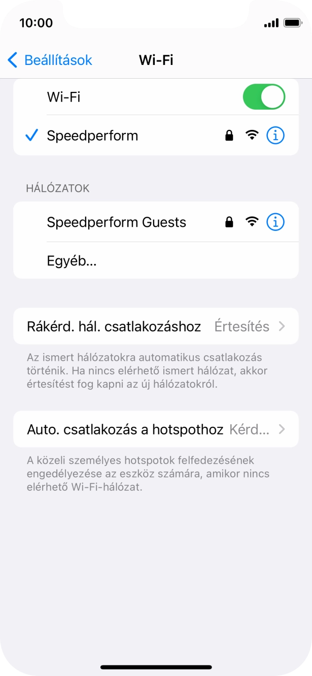 Húzd az ujjad felfelé a kijelző aljáról, hogy visszatérj a kezdőképernyőhöz.