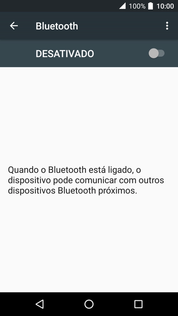 Prima o indicador para ativar a função.