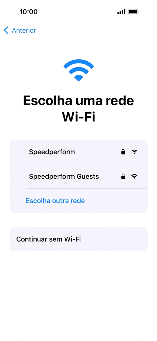 Prima a rede Wi-Fi pretendida.