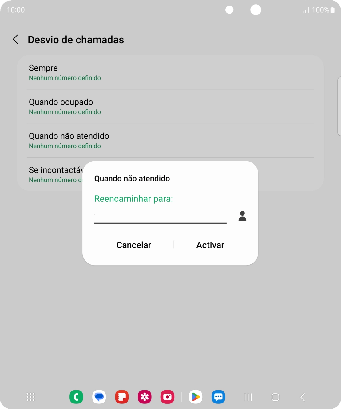 Introduza 123 e prima Activar.
