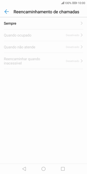 Prima o tipo de desvio pretendido.