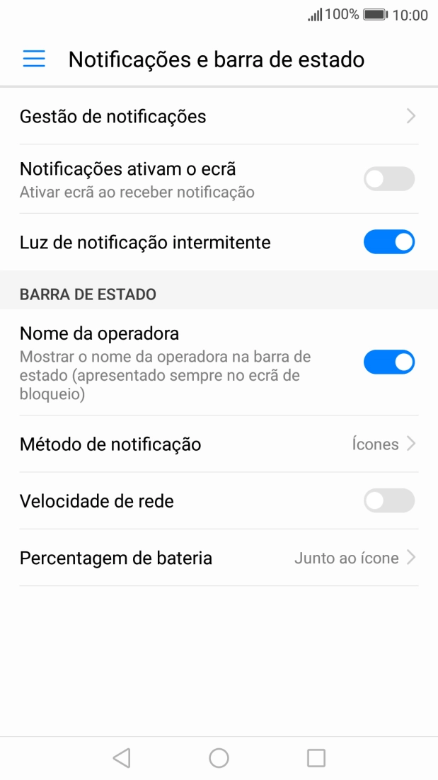 Prima Gestão de notificações.