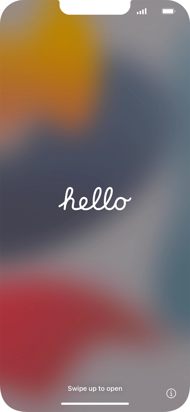 Deslize o dedo para cima a partir da base do ecrã.