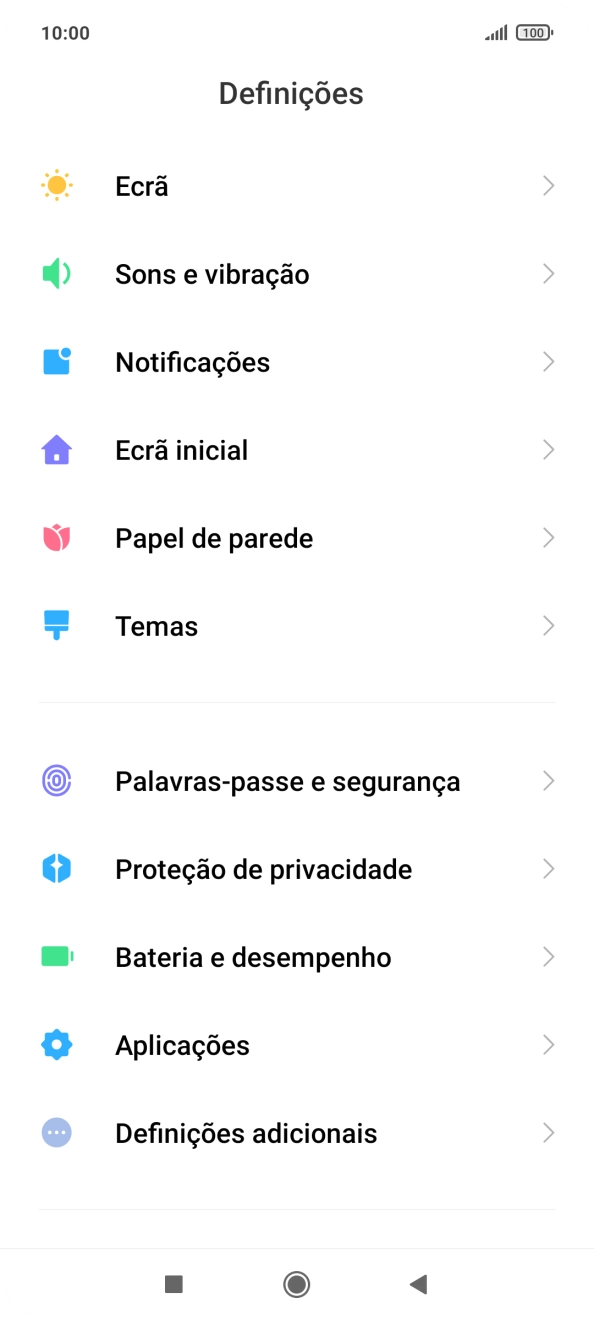 Prima Palavras-passe e segurança.