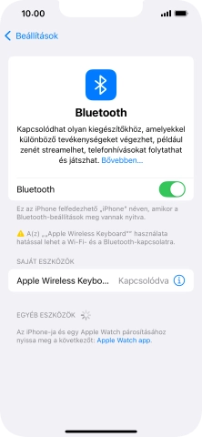 Húzd az ujjad felfelé a kijelző aljáról, hogy visszatérj a kezdőképernyőhöz.