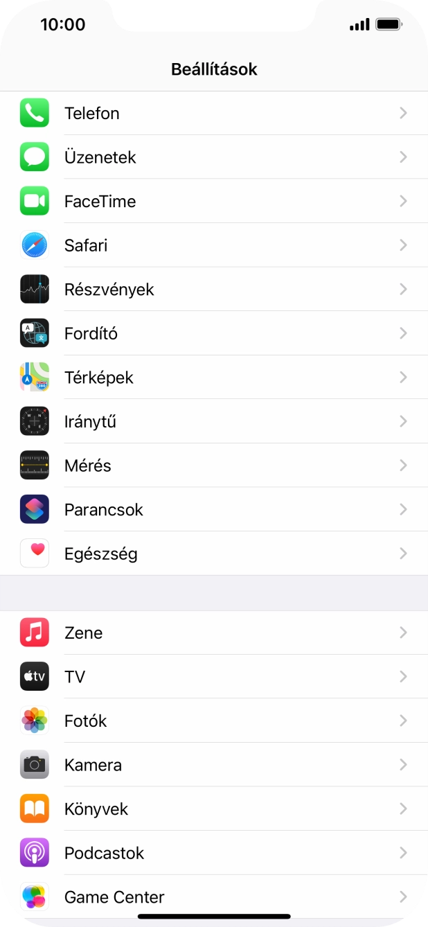 Válaszd a Telefon lehetőséget.