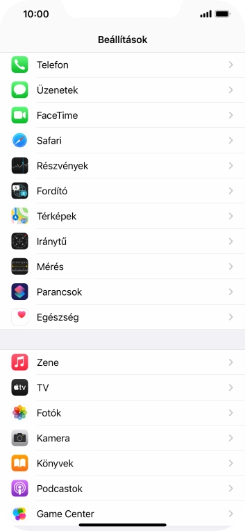 Válaszd a Telefon lehetőséget.