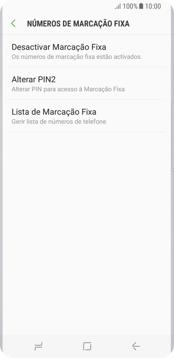 Prima Desactivar Marcação Fixa para desativar a marcação permitida.